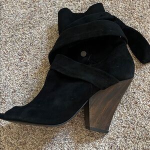 IRO Black Suede Heeled Boots